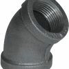 Aqua-Dynamic 45-Degree Black Galvanized Fitting, Elbow, 1/2-in