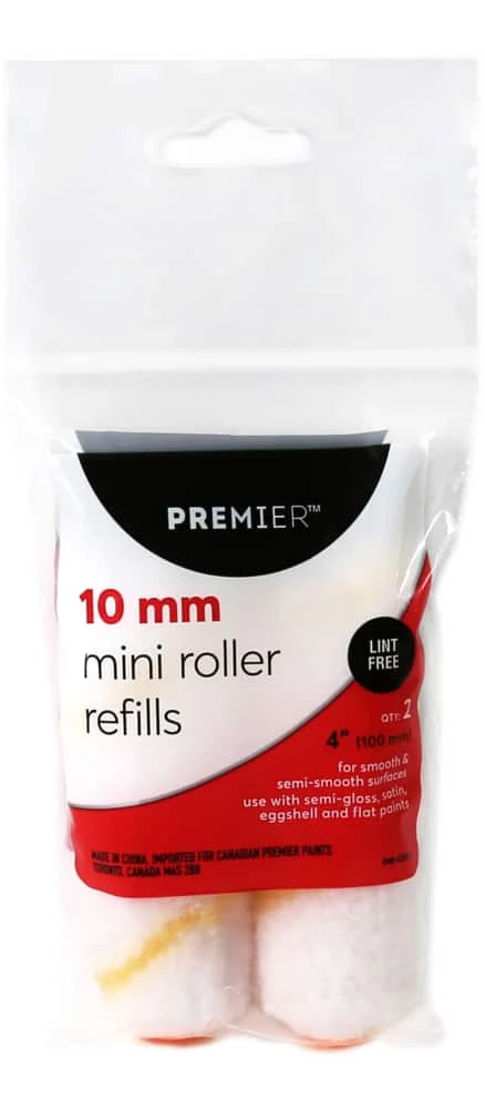 Premier Paint Premier Lint Free Mini Paint Roller, With Long Handle, 2-pk, 10-mm 1 Premier Paint Premier Lint Free Mini Paint Roller, With Long Handle, 2-pk, 10-mm