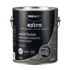 Premier Paint Premier Extra Premixed Exterior Wood Stain, Solid, Cityscape, 3.78-L/1-Gallon