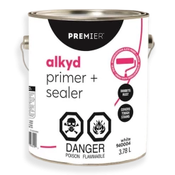 Premier Paint Premier Oil-Based Interior/Exterior Alkyd Primer & Sealer, White, Quart