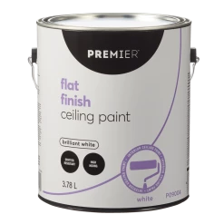 Premier Paint Premier Interior Ceiling Paint, Flat, White, 3.78-L/1-Gallon