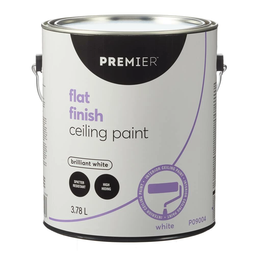 Premier Paint Premier Interior Ceiling Paint, Flat, White, 3.78-L/1-Gallon 3 Premier Paint Premier Interior Ceiling Paint, Flat, White, 3.78-L/1-Gallon - Image 3