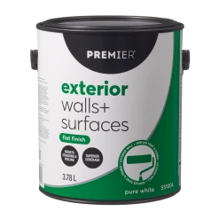 Premier Paint Premier Exterior Walls & Surfaces Paint, Superior Coverage, Flat, Gallon