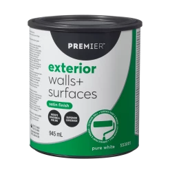 Premier Paint Premier Exterior Walls & Surfaces Paint, Superior Coverage, Satin, Quart