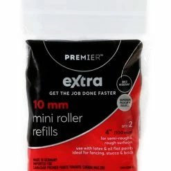 Premier Paint Premier Extra Exterior/Interior Mini Paint Roller Refills, 2-pk, 4-in