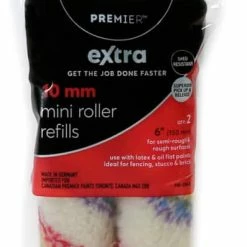 Premier Paint Premier Extra Exterior/Interior Mini Paint Roller Refills, 2-pk, 6-in