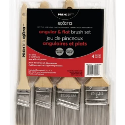 Premier Paint Premier Extra Angle Paint Brushes For Trim And Cutting, 4-pk