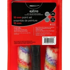 Premier Paint Premier Extra Mini Exterior/Interior Paint Roller Set, 4-pc, 10-mm