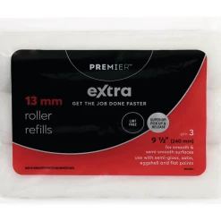 Premier Paint Premier Extra Lint Free Microfibre Paint Roller Refills, 3-pk, 13-mm