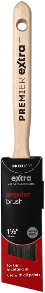 Premier Paint Premier Extra Angle Paint Brush For Trim And Cutting, 1.5-in 1 Premier Paint Premier Extra Angle Paint Brush For Trim And Cutting, 1.5-in