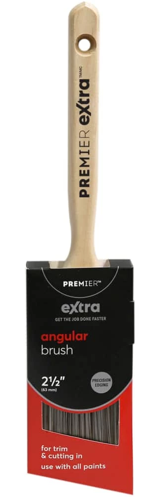 Premier Paint Premier Extra Angle Paint Brush For Trim And Cutting, 2.5-in 1 Premier Paint Premier Extra Angle Paint Brush For Trim And Cutting, 2.5-in