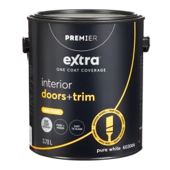 Premier Paint Premier Extra Interior Doors & Trim Paint & Primer, One Coat Coverage, Satin, Gallon