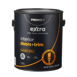 Premier Paint Premier Extra Interior Doors & Trim Paint & Primer, One Coat Coverage, Semi-Gloss, Gallon