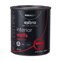 Premier Paint Premier Extra Interior Walls Paint & Primer, One Coat Coverage, Eggshell, Quart