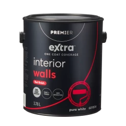 Premier Paint Premier Extra Interior Walls Paint & Primer, One Coat Coverage, Flat, Gallon