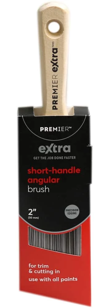 Premier Paint Premier Extra Angle Paint Brush With Short Handle, 2-in 1 Premier Paint Premier Extra Angle Paint Brush With Short Handle, 2-in