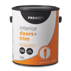 Premier Paint Premier Interior Doors & Trim Paint, Superior Coverage, Semi-Gloss, 1-Gal