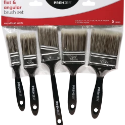 Premier Paint Premier Flat & Angle Poly Paint Brushes, 5-pk