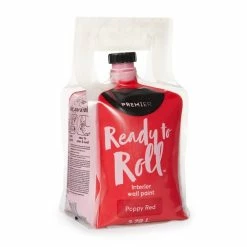 Premier Paint Premier Ready To Roll Interior Wall Paint, Eggshell, Poppy Red, 3.78-L/1-Gallon