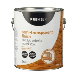 Premier Paint Premier Tintable Exterior Wood Stain, Semi-Transparent, 3.78-L/1-Gallon
