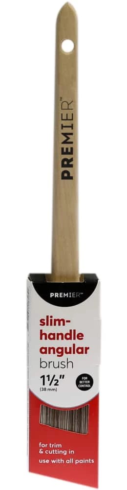 Premier Paint Premier Angle Poly Paint Brush With Slim Handle, 1.5-in 1 Premier Paint Premier Angle Poly Paint Brush With Slim Handle, 1.5-in