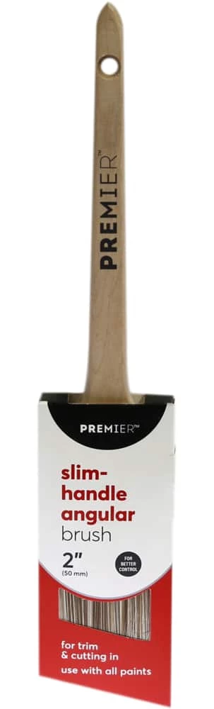 Premier Paint Premier Angle Poly Paint Brush With Slim Handle, 2-in 1 Premier Paint Premier Angle Poly Paint Brush With Slim Handle, 2-in
